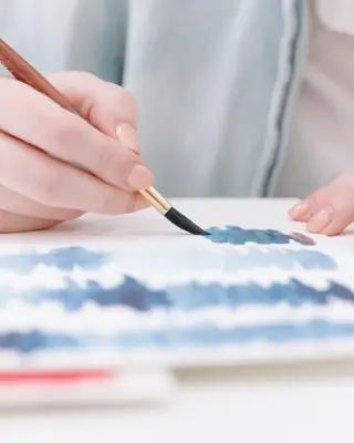 A hand painting with watercolours